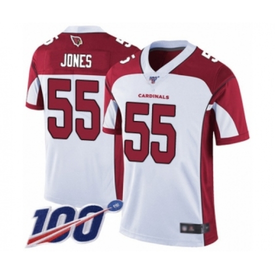Men's Arizona Cardinals #55 Chandler Jones White Vapor Untouchable Limited Player 100th Season Football Jersey - Ujersey