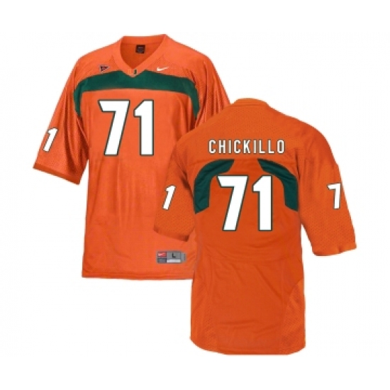Miami Hurricanes 71 Anthony Chickillo Orange College Football Jersey - Ujersey