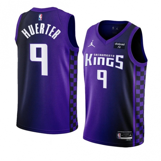 Men's Sacramento Kings #9 Kevin Huerter Purple 2023-24 Statement Edition Swingman Stitched Jersey - Ujersey