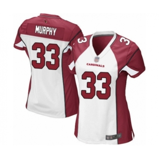 Women's Arizona Cardinals #33 Byron Murphy Game White Football Jersey - Ujersey