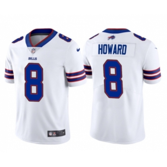 Men's Buffalo Bills #8 O. J. Howard White Royal Vapor Limited Football Jersey