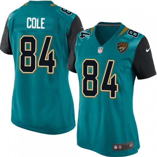 Women's Nike Jacksonville Jaguars #84 Keelan Cole Game Teal Green Team Color NFL Jersey - Ujersey