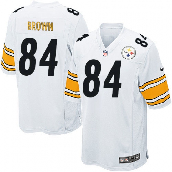 Men's Nike Pittsburgh Steelers #84 Antonio Brown Game White NFL Jersey - Ujersey