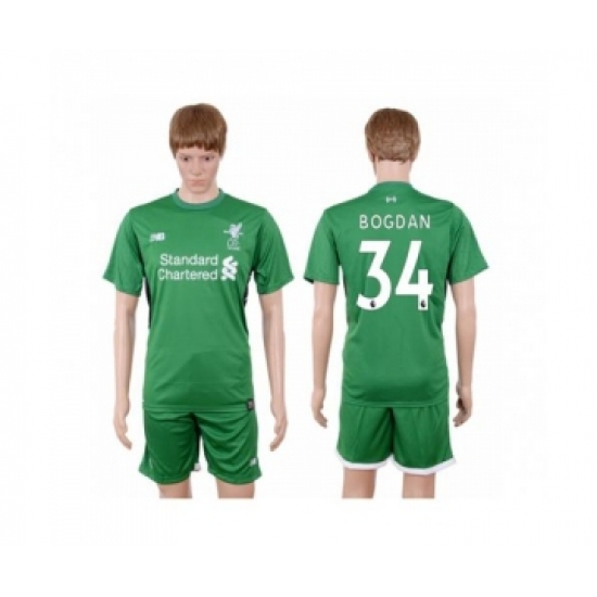 Liverpool #34 Bogdan Green Goalkeeper Soccer Club Jersey