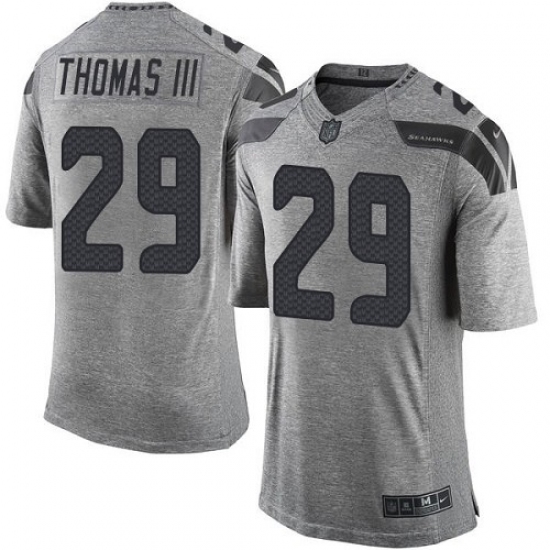 Men's Nike Seattle Seahawks #29 Earl Thomas III Limited Gray Gridiron NFL Jersey