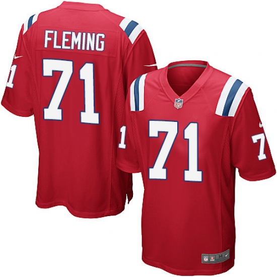 Men's Nike New England Patriots #71 Cameron Fleming Game Red Alternate NFL Jersey - Ujersey