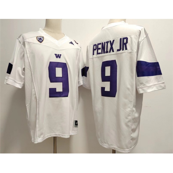 Men's Washington Huskies #9 Michael Penix Jr. White Stitched Jersey - Ujersey