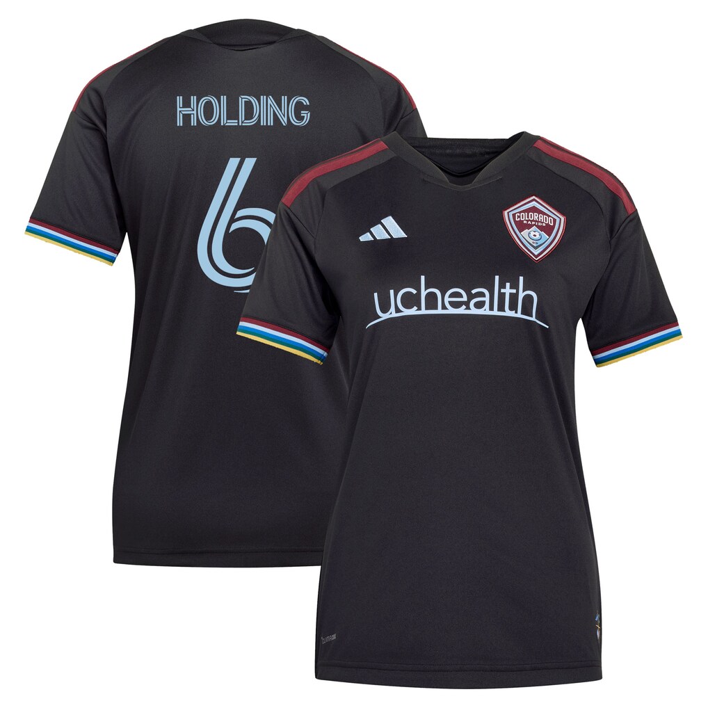 Women's Colorado Rapids Rob Holding adidas Black 2026 Colorful Colorado Replica Jersey - Ujersey