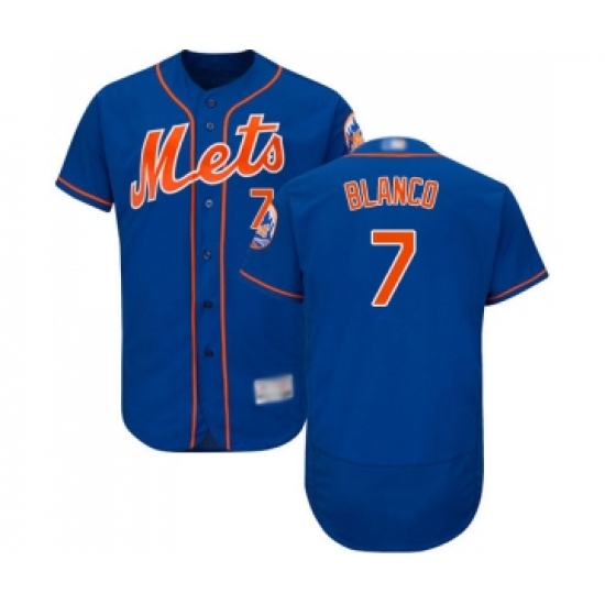 Men's New York Mets #7 Gregor Blanco Royal Blue Alternate Flex Base Authentic Collection Baseball Jersey - Ujersey
