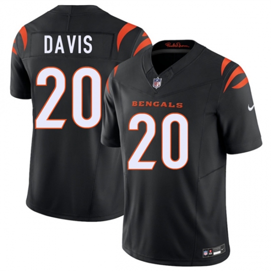 Men's Cincinnati Bengals #20 Tacario Davis Black 2026 Draft F.U.S.E. Vapor Untouchable Limited Football Stitched Jersey - Ujersey