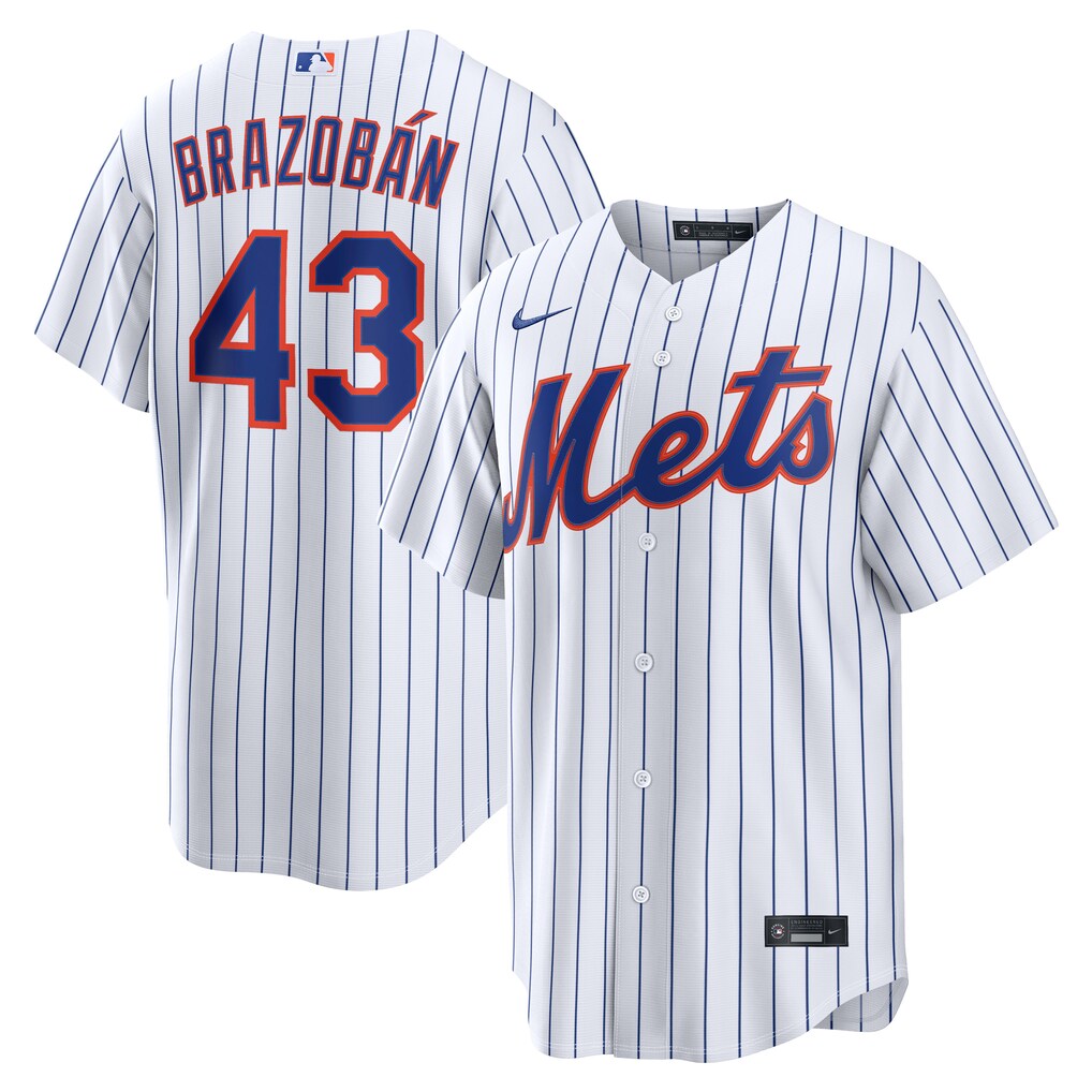 Men's New York Mets Huascar Brazobán Nike White Home Replica Jersey - Ujersey