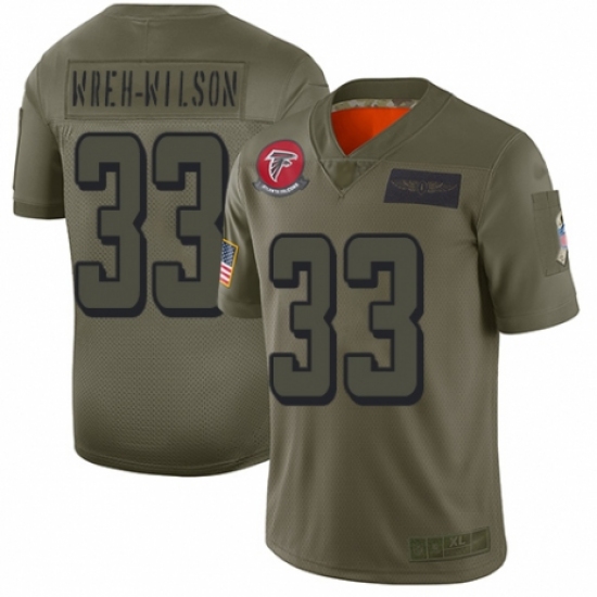 Youth Atlanta Falcons #33 Blidi Wreh-Wilson Limited Camo 2019 Salute to Service Football Jersey - Ujersey