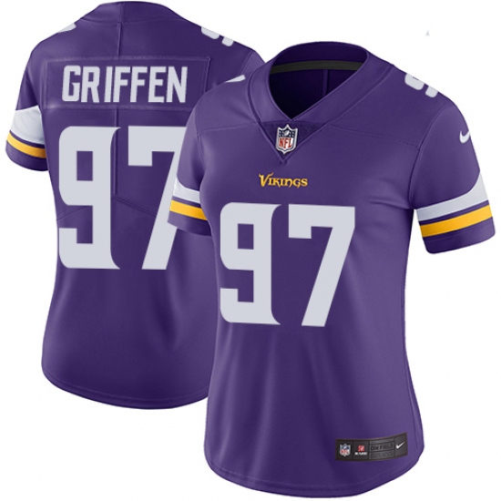 Women's Nike Minnesota Vikings #97 Everson Griffen Purple Team Color Vapor Untouchable Limited Player NFL Jersey - Ujersey