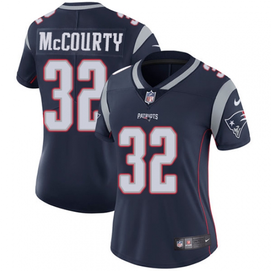 Women's Nike New England Patriots #32 Devin McCourty Navy Blue Team Color Vapor Untouchable Limited Player NFL Jersey - Ujersey
