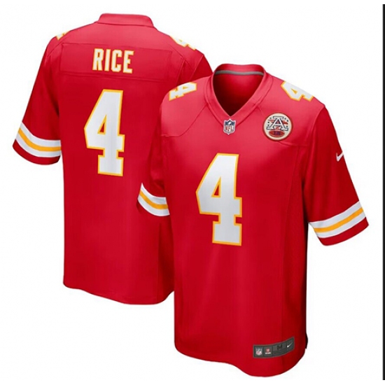 Men's Kansas City Chiefs #4 Rashee Rice Limited Football Stitched Jersey - Ujersey