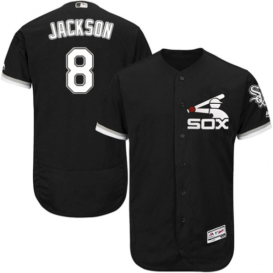 Men's Majestic Chicago White Sox #8 Bo Jackson Authentic Black Alternate Home Cool Base MLB Jersey - Ujersey