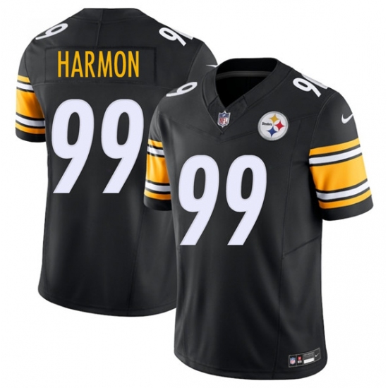Men's Pittsburgh Steelers #99 Derrick Harmon Black 2025 Draft F.U.S.E. Vapor Limited Football Stitched Jersey - Ujersey