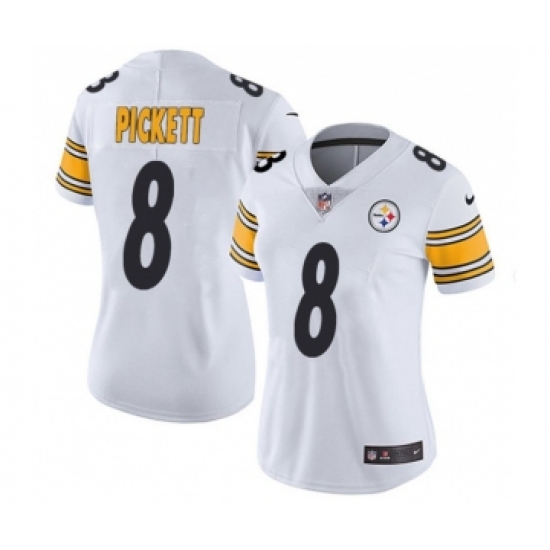 Women's Pittsburgh Steelers #8 Kenny Pickett White Vapor Untouchable Limited Stitched Jersey(Run Small) - Ujersey