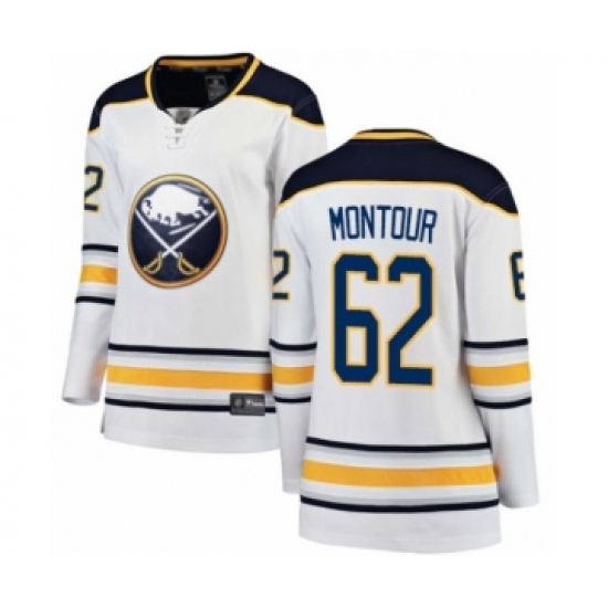 Women's Buffalo Sabres #62 Brandon Montour Fanatics Branded White Away Breakaway Hockey Jersey - Ujersey