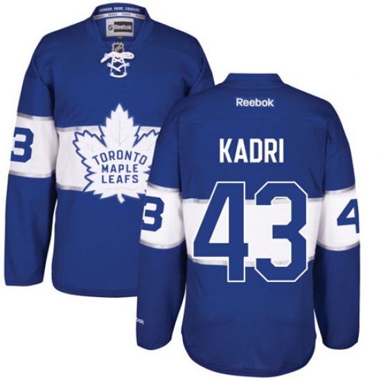 Men's Reebok Toronto Maple Leafs #43 Nazem Kadri Authentic Royal Blue 2017 Centennial Classic NHL Jersey - Ujersey