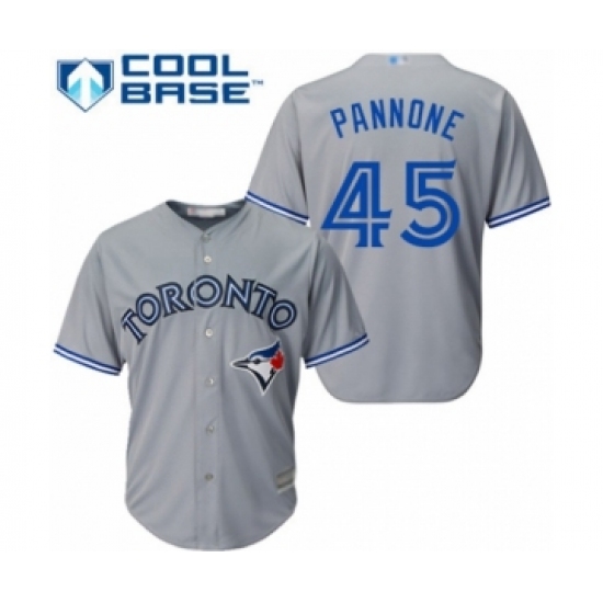Youth Toronto Blue Jays #45 Thomas Pannone Authentic Grey Road Baseball Player Jersey - Ujersey