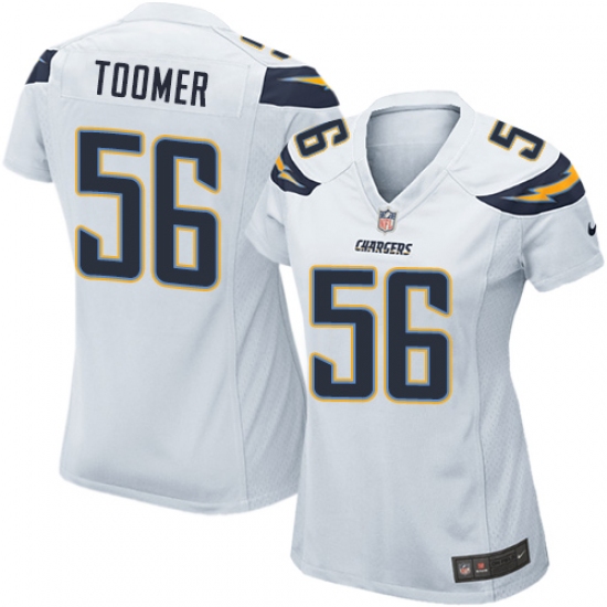 Women's Nike Los Angeles Chargers #56 Korey Toomer Game White NFL Jersey - Ujersey