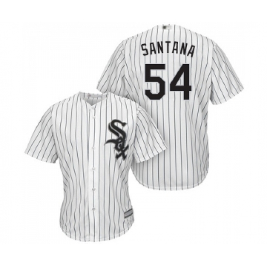 Men's Chicago White Sox #54 Ervin Santana Replica White Home Cool Base Baseball Jersey - Ujersey