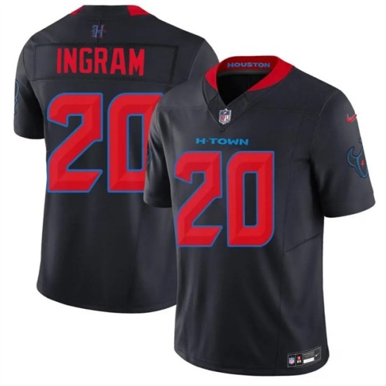 Men's Houston Texans #20 Ja'Marcus Ingram Navy 2nd Alternate 2026 F.U.S.E. Vapor Limited Stitched Football Jersey - Ujersey
