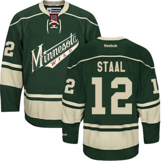 Women's Reebok Minnesota Wild #12 Eric Staal Premier Green Third NHL Jersey - Ujersey