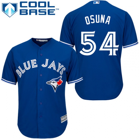 Youth Majestic Toronto Blue Jays #54 Roberto Osuna Replica Blue Alternate MLB Jersey - Ujersey