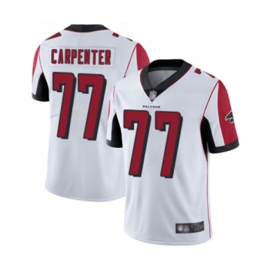 Men's Atlanta Falcons #77 James Carpenter White Vapor Untouchable Limited Player Football Jersey - Ujersey