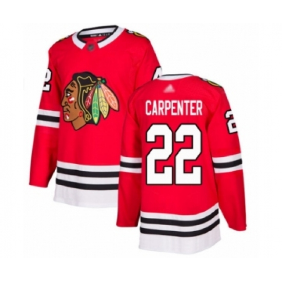 Youth Chicago Blackhawks #22 Ryan Carpenter Authentic Red Home Hockey Jersey - Ujersey