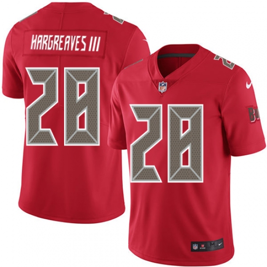 Youth Nike Tampa Bay Buccaneers #28 Vernon Hargreaves III Limited Red Rush Vapor Untouchable NFL Jersey - Ujersey