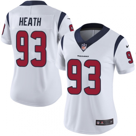 Women's Nike Houston Texans #93 Joel Heath White Vapor Untouchable Elite Player NFL Jersey - Ujersey