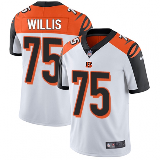 Men's Nike Cincinnati Bengals #75 Jordan Willis White Vapor Untouchable Limited Player NFL Jersey - Ujersey