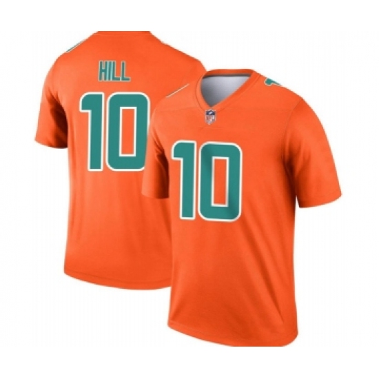 Men's Miami Dolphins #10 Tyreek Hill Orange Inverted Legend Stitched Football Jersey - Ujersey