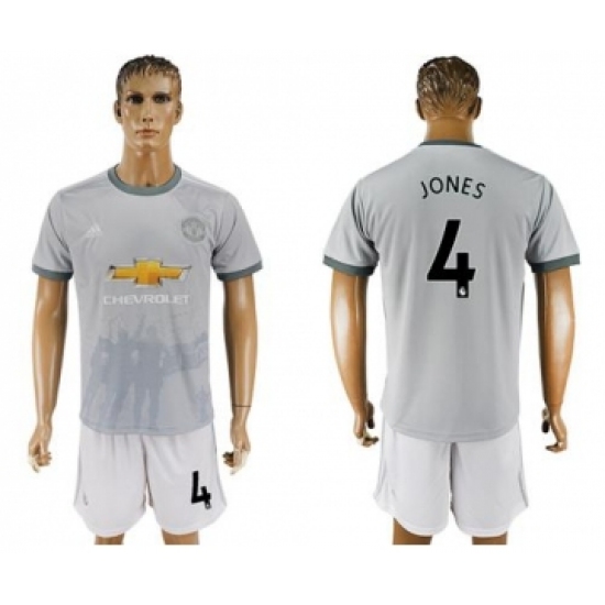 Manchester United #4 Jones Sec Away Soccer Club Jersey