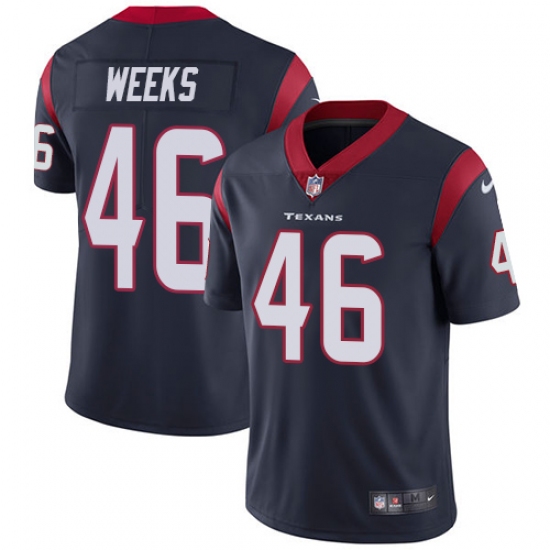 Youth Nike Houston Texans #46 Jon Weeks Elite Navy Blue Team Color NFL Jersey