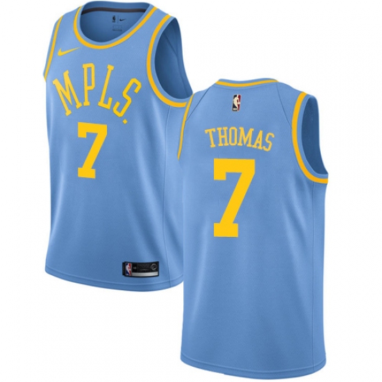 Youth Nike Los Angeles Lakers #7 Isaiah Thomas Authentic Blue Hardwood Classics NBA Jersey - Ujersey