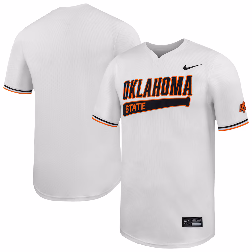 Men's Nike White Oklahoma State Cowboys Limited Baseball Jersey