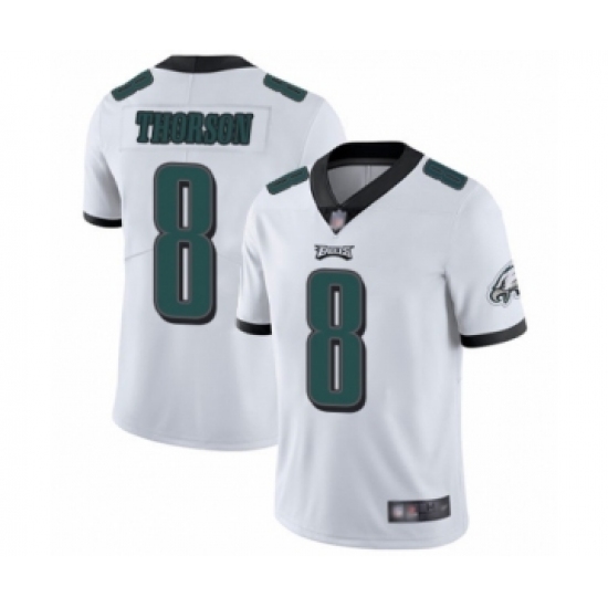 Men's Philadelphia Eagles #8 Clayton Thorson White Vapor Untouchable Limited Player Football Jersey - Ujersey