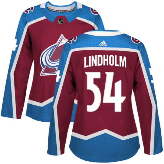 Women's Adidas Colorado Avalanche #54 Anton Lindholm Premier Burgundy Red Home NHL Jersey - Ujersey