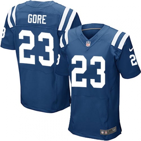 Men's Nike Indianapolis Colts #23 Frank Gore Elite Royal Blue Team Color NFL Jersey - Ujersey