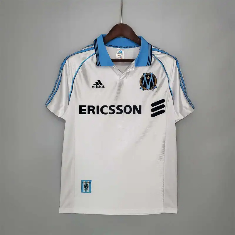 Marseille Retro Soccer Jersey Home Custom Shirt 1998-99 - Ujersey NHL