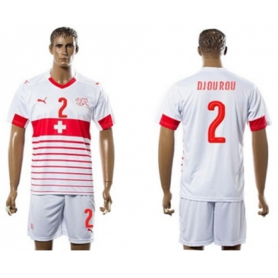 Switzerland #2 Djourou Away Soccer Country Jersey