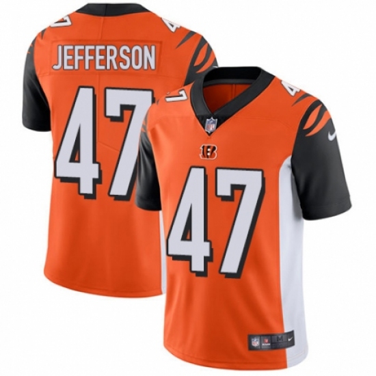 Youth Nike Cincinnati Bengals #47 Malik Jefferson Orange Alternate Vapor Untouchable Limited Player NFL Jersey - Ujersey
