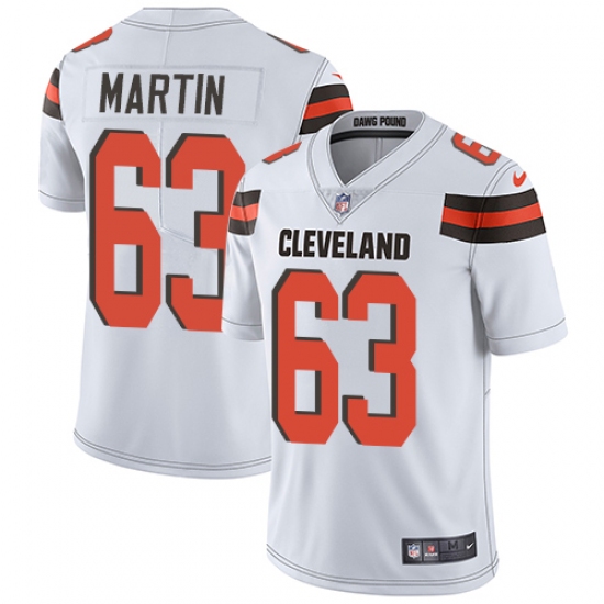 Youth Nike Cleveland Browns #63 Marcus Martin White Vapor Untouchable Limited Player NFL Jersey - Ujersey
