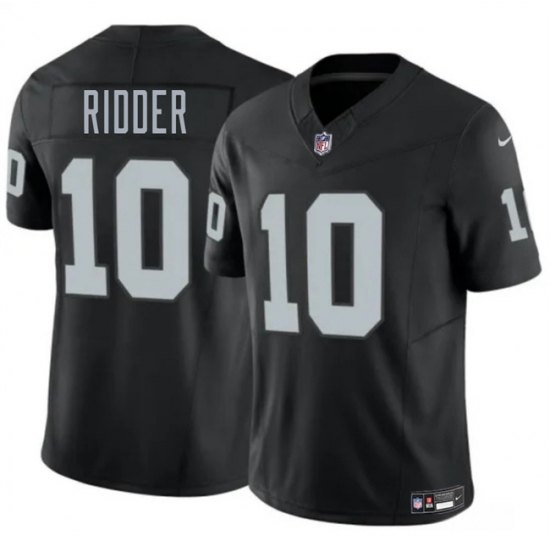 Men's Las Vegas Raiders #10 Desmond Ridder Black 2024 F.U.S.E. Vapor Stitched Football Jersey - Ujersey