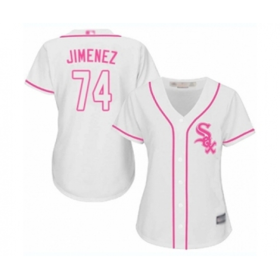 Women's Chicago White Sox #74 Eloy Jimenez Authentic White Fashion Cool Base Baseball Jersey - Ujersey