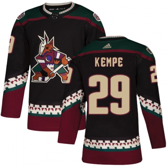 Men's Adidas Arizona Coyotes #29 Mario Kempe Premier Black Alternate NHL Jersey - Ujersey
